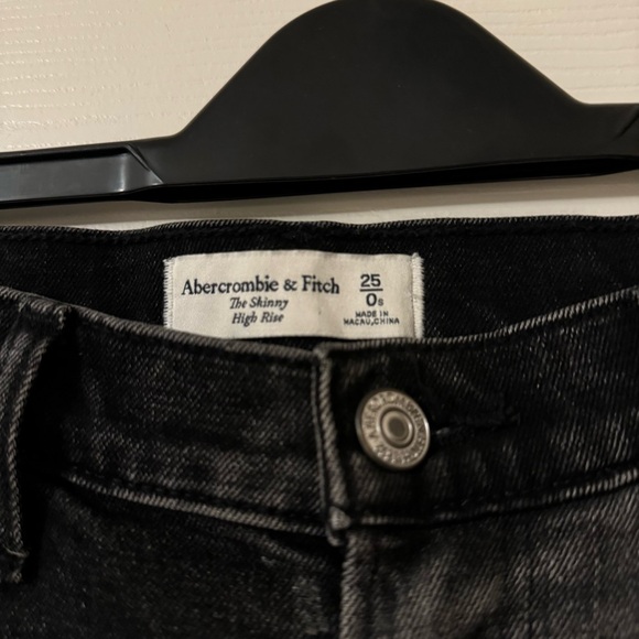 Abercrombie & Fitch High Rise Two Toned Grey Skinny Sz 25/0 Short - Picture 6 of 6